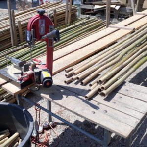 taglio canne di bambu